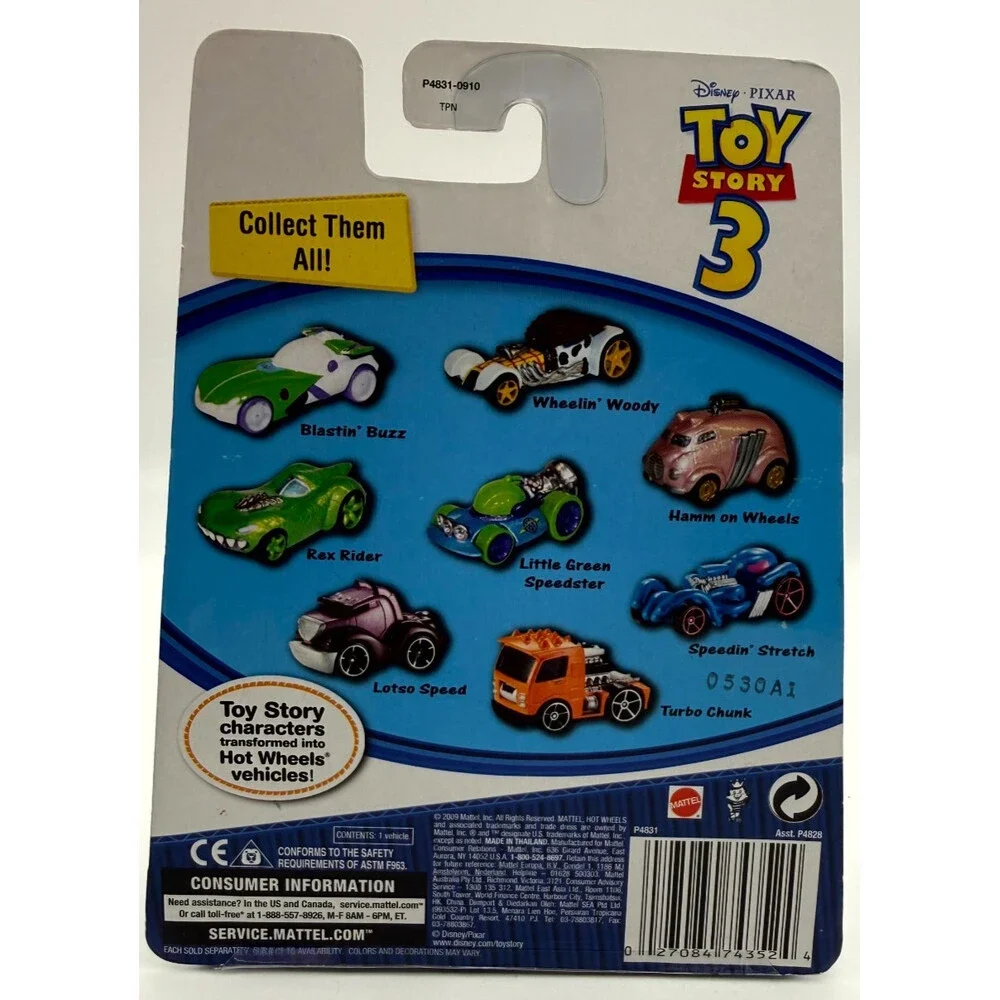 Hot Wheels Toy Story 3 Wheelin Woody Hot Rod Diecast Sealed NIP